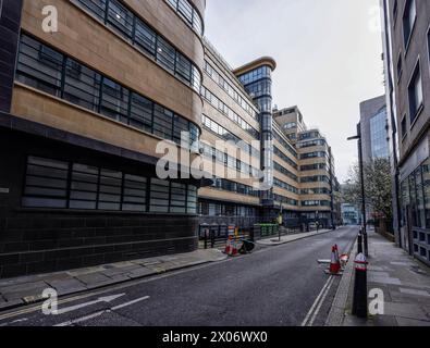 Ibex House Art Déco Streamline immeuble de bureaux de style moderne dans Haydon Street à partir de 1937 (façade de Portsoken Street). Ville de Londres Banque D'Images