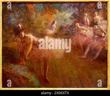 'Dancers in Pink', 1905, Jean-Louis Forain, Thyssen-Bornemisza Museum, Madrid, Spain, Europe Stock Photo