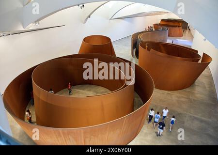 Richard Serra, la question du temps, Museo Guggenheim Bilbao, Bizkaia, pays Basque, Espagne, Europe Banque D'Images