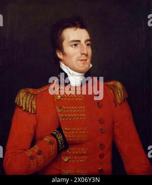 Arthur Wellesley, 1er duc de Wellington, (1769-1852), portrait peint à l'huile sur toile par Robert Home, 1804 Banque D'Images