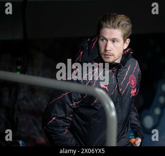 Sabadell, Barcelone, Espagne. 9 avril 2024. Madrid Espagne 09.04.2024 Kevin de Bruyne (Manchester City ) regarde lors de l'UEFA Champions League entre le Real Madrid et Manchester City à Santiago Bernabeu le 09 avril 2024 à Madrid. (Crédit image : © Xavi Urgeles/ZUMA Press Wire) USAGE ÉDITORIAL SEULEMENT! Non destiné à UN USAGE commercial ! Banque D'Images