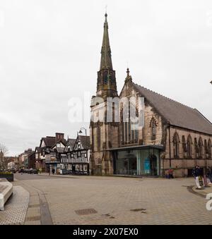 Derby Street, Leek, Holy Trinity Church Banque D'Images