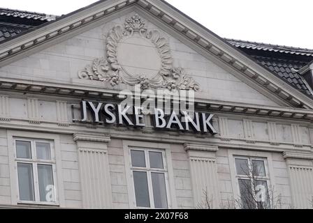 Copenhague, Danemark /10 avril 2024/. Bâtiment de la banque jyske de Denmarks sur vesterbrogade dans la capitale danoise. (Photo.Francis Joseph Dean/Dean Pictures) Banque D'Images