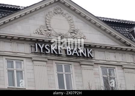 Copenhague, Danemark /10 avril 2024/. Bâtiment de la banque Denmarks jyske sur vesterbrogade dans la capitale danoise. Photo.Francis Joseph Dean/Dean Pictures Banque D'Images