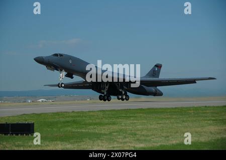 Décollage du bombardier B1-B de l'USAF Banque D'Images