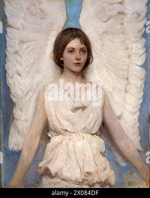 Angel par Abbott Handerson Thayer en 1887 - Angel est à la fois un portrait de sa fille Mary à onze ans et une allégorie de l'espoir et de la spiritualité Banque D'Images