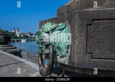 Vue panoramique sur Coblence et la Moselle Banque D'Images