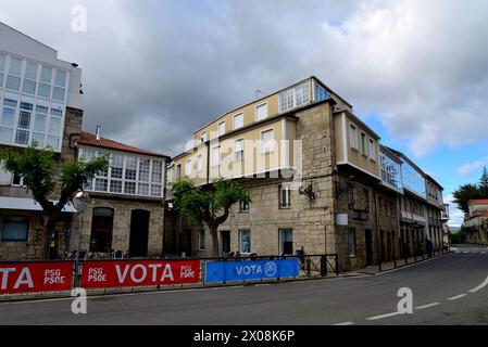 Centre ville de A Pobra de Trives, Ourense, Espagne Banque D'Images