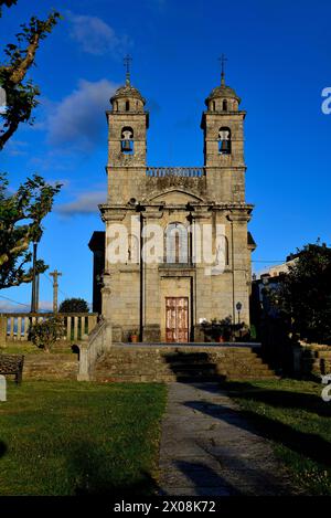 Église notre-Dame de Remedios à Castro Caldelas, Ourense, Espagne Banque D'Images