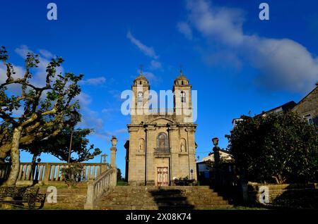 Église notre-Dame de Remedios à Castro Caldelas, Ourense, Espagne Banque D'Images