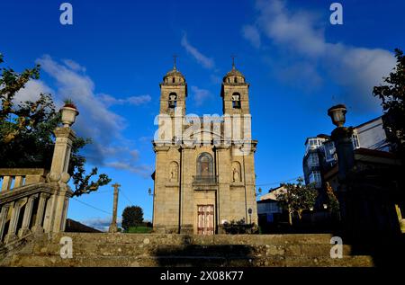 Église notre-Dame de Remedios à Castro Caldelas, Ourense, Espagne Banque D'Images