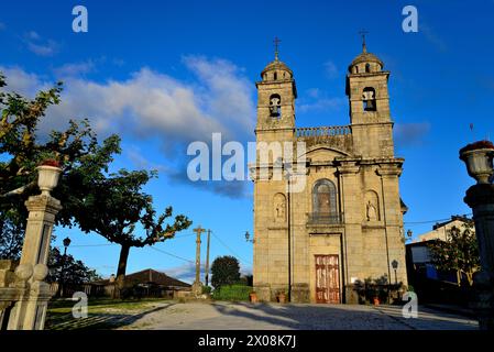 Église notre-Dame de Remedios à Castro Caldelas, Ourense, Espagne Banque D'Images