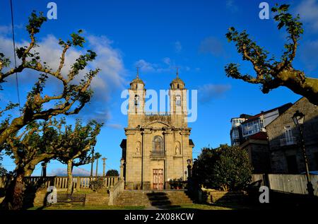 Église notre-Dame de Remedios à Castro Caldelas, Ourense, Espagne Banque D'Images