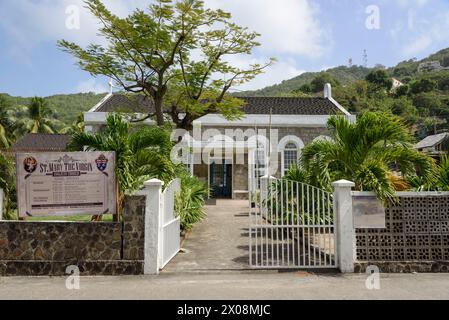 Église anglicane Sainte Marie la Vierge, Port Elizabeth, île de Bequia, Saint Vincent et les Grenadines, Caraïbes Banque D'Images