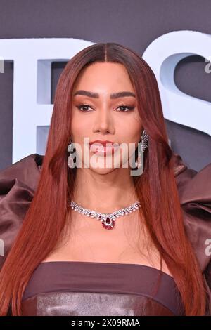 Londres, Royaume-Uni. 10 avril 2024. Munroe Bergdorf à la première britannique de Challengers, à l'Odeon luxe Leicester Square crédit : Nils Jorgensen/Alamy Live News Banque D'Images