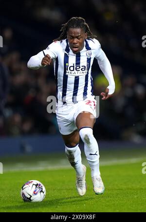 Brandon Thomas-Asante de West Bromwich Albion lors du Sky Bet Championship match aux Hawthorns, West Bromwich. Date de la photo : mercredi 10 avril 2024. Banque D'Images