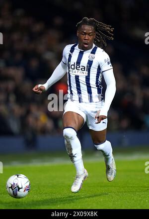 Brandon Thomas-Asante de West Bromwich Albion lors du Sky Bet Championship match aux Hawthorns, West Bromwich. Date de la photo : mercredi 10 avril 2024. Banque D'Images