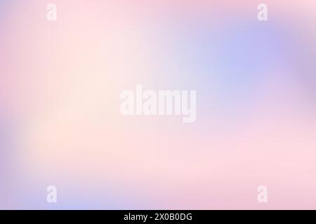 Fond dégradé pastel avec dégradé doux rose et bleu. Toile de fond de vecteur abstrait holographique lumineux. Design tendance Y2K des années 90. Fluide minimal Illustration de Vecteur