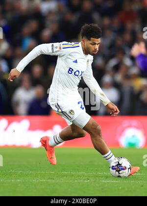 Leeds, Royaume-Uni. 09th Apr, 2024. Georginio Rutter de Leeds United lors du Leeds United FC v Sunderland AFC Sky Bet EFL Championship match à Elland Road, Leeds, Royaume-Uni le 9 avril 2024 Credit : Every second Media/Alamy Live News Banque D'Images