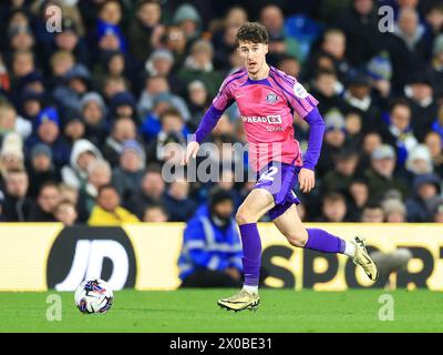 Leeds, Royaume-Uni. 09th Apr, 2024. Trai Hume de Sunderland lors du Leeds United FC v Sunderland AFC SKY Bet EFL Championship match à Elland Road, Leeds, Royaume-Uni le 9 avril 2024 Credit : Every second Media/Alamy Live News Banque D'Images