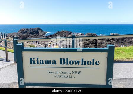 Kiama Blowhole, Blowhole point Road, Kiama Harbour, Kiama, Nouvelle-Galles du Sud, Australie Banque D'Images