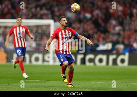 Madrid, Espagne. 10 avril 2024. Koke (Atletico) Football/Football : quarts de finale de l'UEFA Champions League match de 1ère manche entre le Club Atletico de Madrid 2-1 Borrusia Dortmund à l'Estadio Metropolitano de Madrid, Espagne . Crédit : Mutsu Kawamori/AFLO/Alamy Live News Banque D'Images