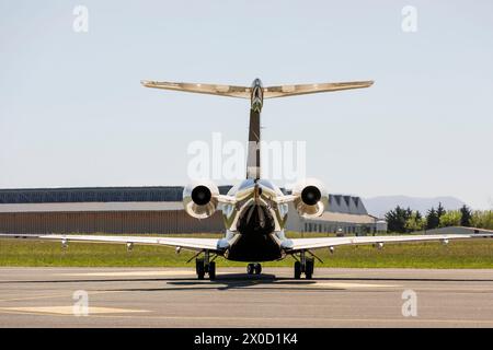 Embraer Legacy 500 à l'aéroport de Biarritz, France Banque D'Images