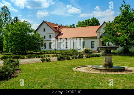 Schindlerbau Pillnitz, Sachsen, Deutschland Sächsisches Landesamt für Umwelt, Landwirtschaft und Geologie im Schindlerbau am Pillnitzer Platz in Pillnitz, Dresden, Sachsen, Deutschland, Zustand 24. Mai 2019. Bureau de l'État saxon pour l'environnement, l'agriculture et la géologie dans le bâtiment Schindler à Pillnitz Square à Pillnitz, Dresde, Saxe, Allemagne, statut le 24 mai, 2019. Banque D'Images