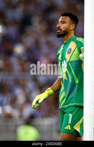 Guadalupe, Guadalupe, Mexique, Mexique. 10 avril 2024. Gardien de but de l'Inter Miami, Drake Callender s'est concentré lors du match entre le CF Monterrey et l'Inter Miami dans le cadre du quart de finale de la deuxième étape de 2 de la Coupe des Champions de la CONCACAF au BBVA Stadium le 10 avril 2024 à Guadalupe, au Mexique. (Photo de Toby Tande/PxImages) (crédit image : © Torbjorn Tande/PX Imagens via ZUMA Press Wire) USAGE ÉDITORIAL SEULEMENT! Non destiné à UN USAGE commercial ! Banque D'Images