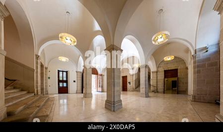 Malaga, Espagne - 21 octobre 2023 : vue sur le magnifique Musée de Malaga détails architecturaux. Banque D'Images