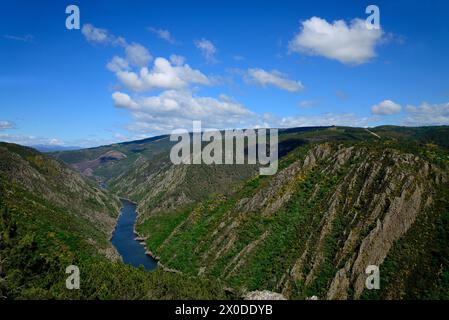 Ribeira Sacra de Aba Sacra, Sober, Lugo, Espagne Banque D'Images