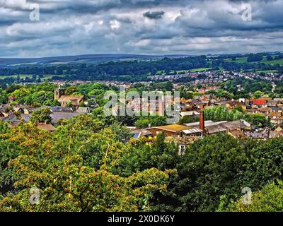 UK, West Yorkshire, Otley depuis East Chevin Road. Banque D'Images