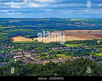 UK, West Yorkshire, Otley From surprise vue sur Otley Chevin. Banque D'Images