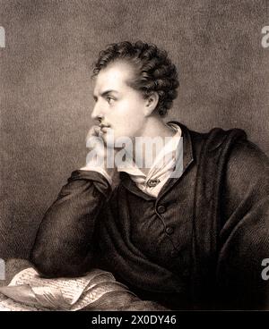 Lord Byron par Rembrandt Peale en 1825 Banque D'Images