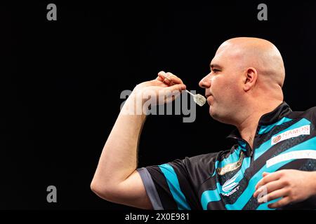 Utilita Arena, Birmingham, Royaume-Uni. 11 avril 2024. 2024 PDC premier League Darts Birmingham Night 11 ; crédit : action plus Sports/Alamy Live News Banque D'Images