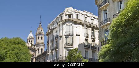 Coin de Defensa Street et Humberto Primo à Plaza Dorrego à San Telmo - Buenos Aires, Argentine Banque D'Images