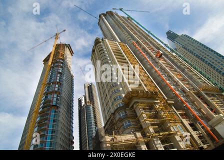 Construction résidentielle de grande hauteur dans le quartier de Puerto Madero - Buenos Aires, Argentine Banque D'Images