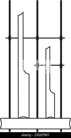 Icône angklung, modèle de conception vectorielle de musique traditionnelle indonésienne Illustration de Vecteur