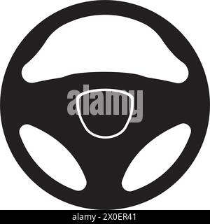 Illustration vectorielle d'icône de volant. Symbole de volant de voiture Illustration de Vecteur