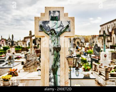 Cimetière à Aviero, Portugal, Europe Banque D'Images