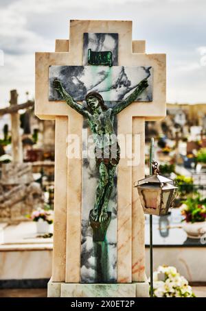 Cimetière à Aviero, Portugal, Europe Banque D'Images