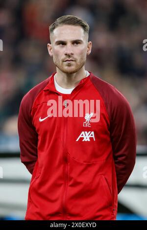 Liverpool, Royaume-Uni. 11 avril 2024. Liverpool, Angleterre, 11 avril 2024 : Alexis Mac Allister (10 Liverpool) pendant le match de l'UEFA Europa League entre Liverpool et Atalanta à Anfield à Liverpool, Angleterre (Alexander Canillas/SPP) crédit : SPP Sport Press photo. /Alamy Live News Banque D'Images