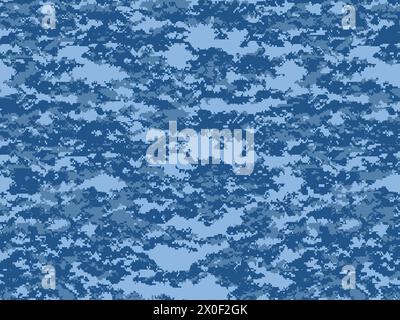 Motif sans couture de camouflage numérique Navy Marpat Illustration de Vecteur