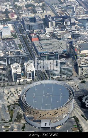 Vue aérienne de l'arène Coca-Cola à Dubaï, Émirats arabes Unis. Banque D'Images
