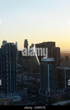 Horizon de Dubaï vu de l'observatoire du Dubai Frame. Banque D'Images