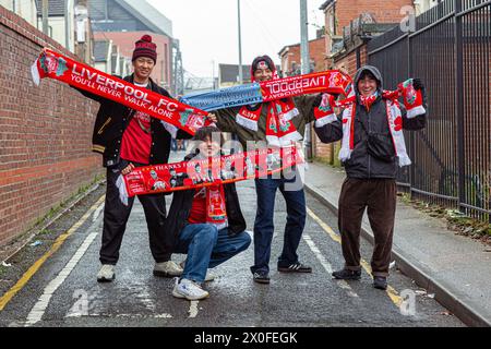 Liverpool FC supporters de Tokyo , Japon à Anfield , Liverpool . Banque D'Images