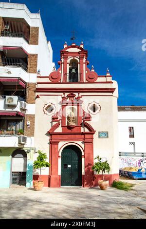 Extérieur de Capilla de la Santisima Virgen Del Rosario, San Vicente, Séville, Espagne Banque D'Images