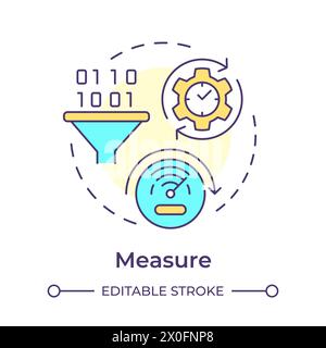 Icône de concept multicouleur Sigma Measure Illustration de Vecteur