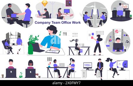 Bureau Illustration de Vecteur