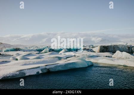 Lagune glaciaire de Jokulsarlon en Islande Banque D'Images